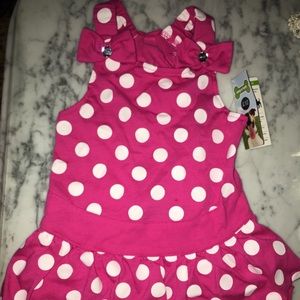 Dog or cat clothes!! Pink Polkadot pet dress 🐶🐱